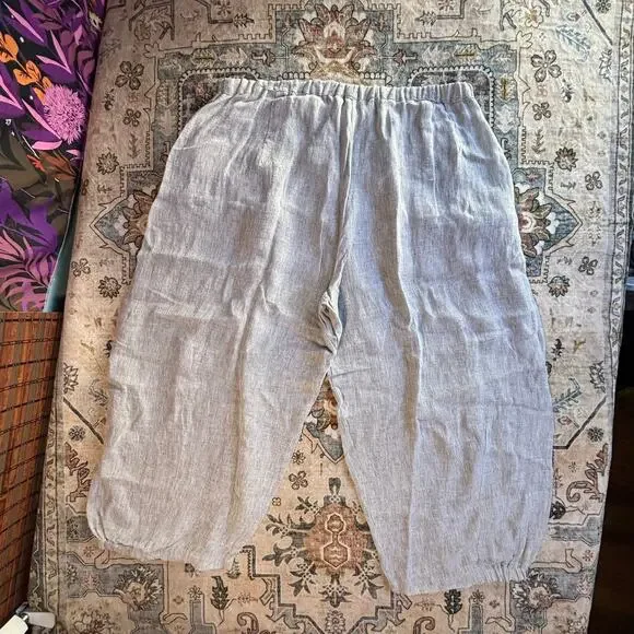Ivan Grundahl Linen Barrel Leg Oversized Pants Artsy Comfy Loose fit Bottoms 38 - Picture 10 of 11